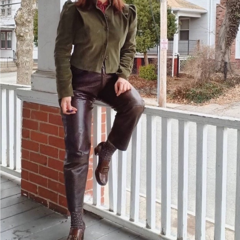 Vintage leather slacks Creation Jez Montreal
